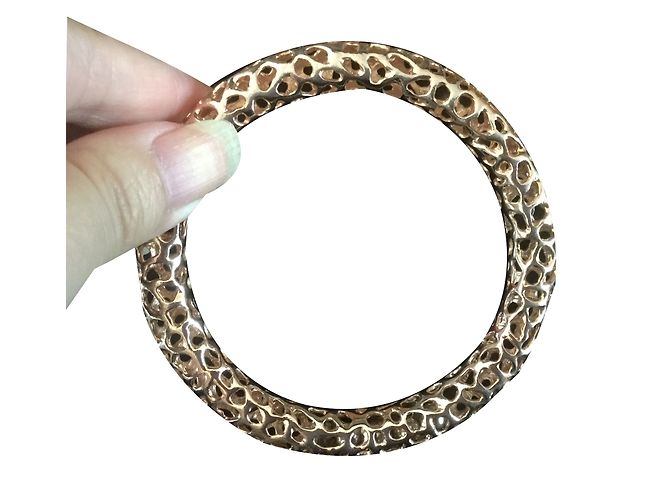 Autre Marque Bracciale rigido in argento sterling placcato oro rosa - vista 2