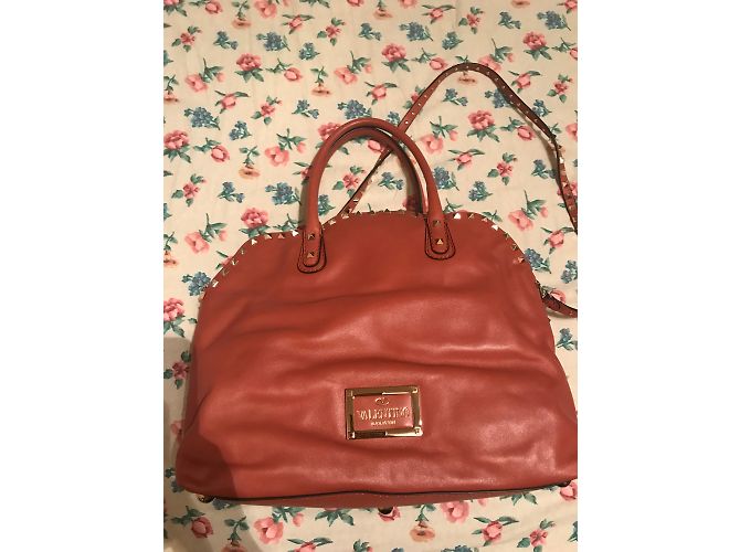 Borsa Valentino Garavani in pelle color caramello - vista 5