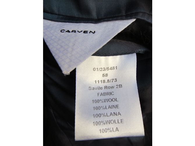Carven Wool Blazer Jacket Dark Grey Red Stripes - view 7