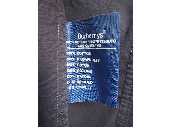 Impermeabile Burberry in cotone color melanzana - vista 6