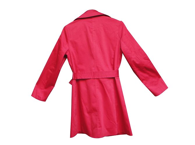 Gabardina Max Mara Roja de Algodón - vista 2