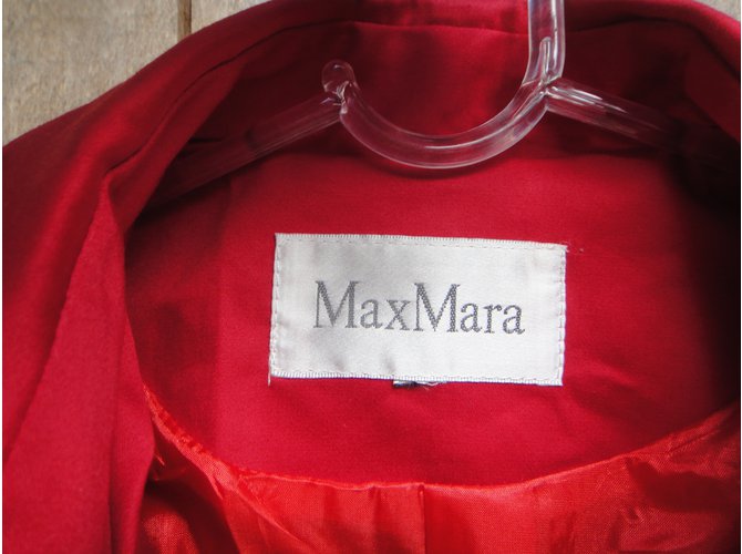 Gabardina Max Mara Roja de Algodón - vista 6