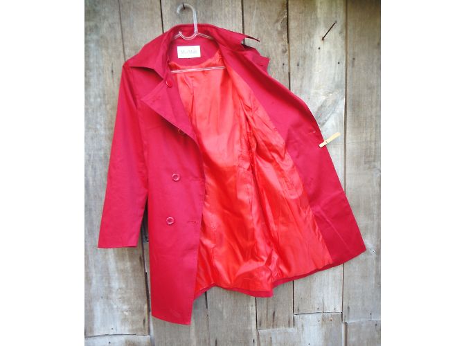 Gabardina Max Mara Roja de Algodón - vista 7