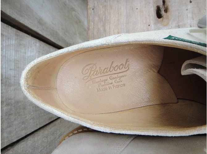 Paraboot Courcelle Derbies Weiß Wildleder - Ansicht 4
