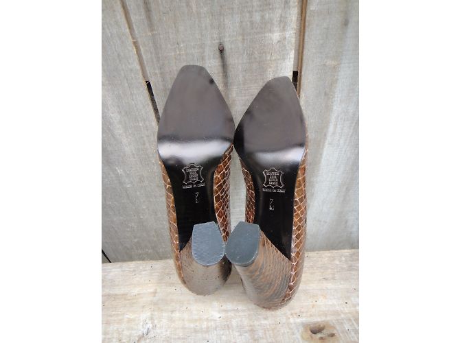 Yves Saint Laurent Pumps aus Python Braun - Ansicht 7