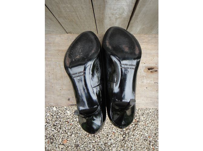 Pierre Hardy Open Toe Pumps Schwarz Lackleder 37 - Ansicht 8