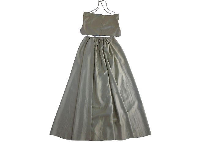 Conjunto de falda maxi y top de Chanel Verde - vista 2