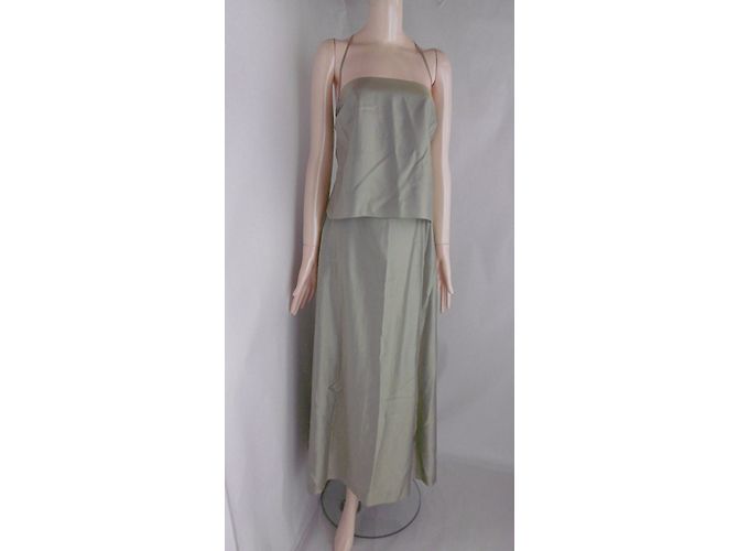 Conjunto de falda maxi y top de Chanel Verde - vista 8