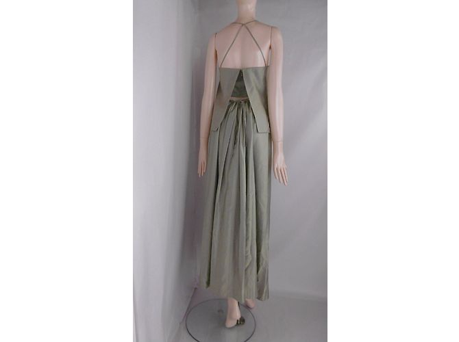 Conjunto de falda maxi y top de Chanel Verde - vista 9