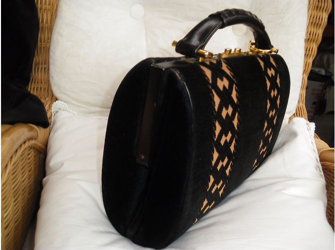 Autre Marque Bolsa Roberta Di Cameroni em veludo e couro Multicor - vista 4