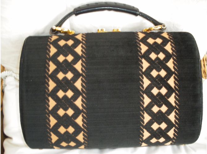 Autre Marque Bolsa Roberta Di Cameroni em veludo e couro Multicor - vista 5