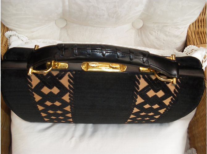 Autre Marque Bolsa Roberta Di Cameroni em veludo e couro Multicor - vista 6