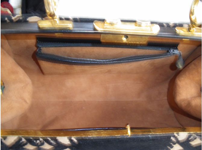 Autre Marque Bolsa Roberta Di Cameroni em veludo e couro Multicor - vista 8
