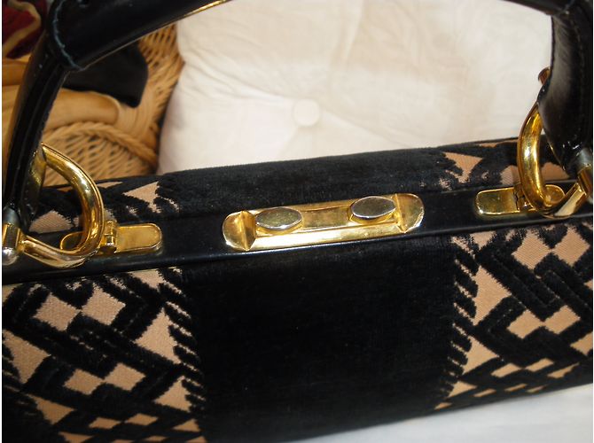 Autre Marque Bolsa Roberta Di Cameroni em veludo e couro Multicor - vista 9
