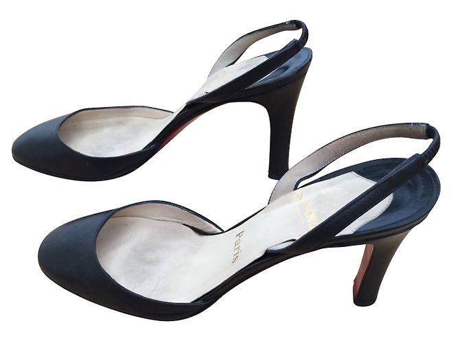 Décolleté Christian Louboutin in pelle nera 38FR - vista 2