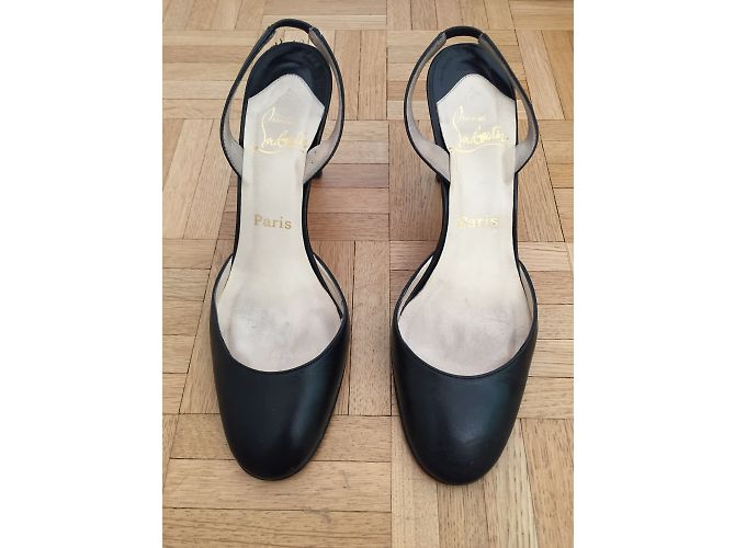 Décolleté Christian Louboutin in pelle nera 38FR - vista 3