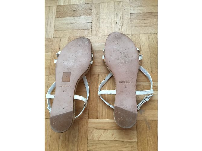 Sandali Burberry in vernice bianca 38 Bianco - vista 5