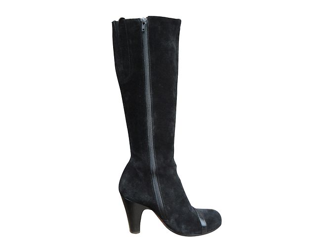 Bottes Chie Mihara en daim noir 38 - vue 2