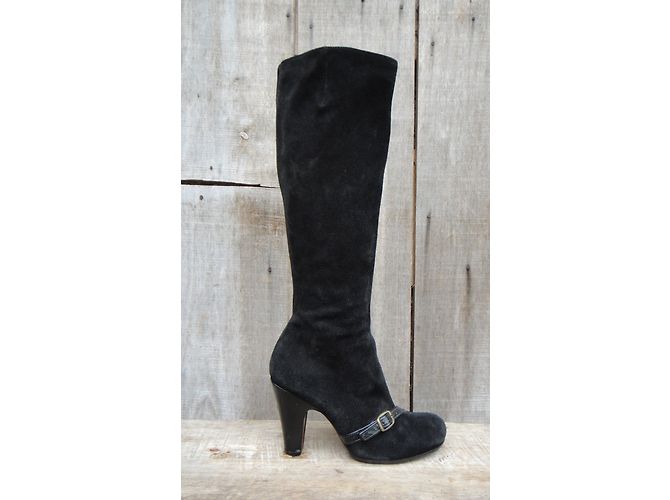 Bottes Chie Mihara en daim noir 38 - vue 3