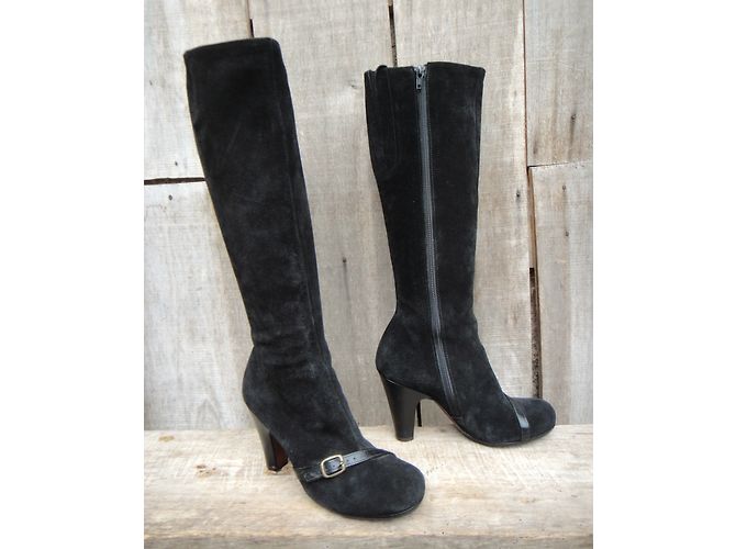 Bottes Chie Mihara en daim noir 38 - vue 4