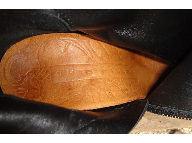 Bottes Chie Mihara en daim noir 38 - vue 5