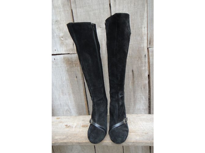 Bottes Chie Mihara en daim noir 38 - vue 7