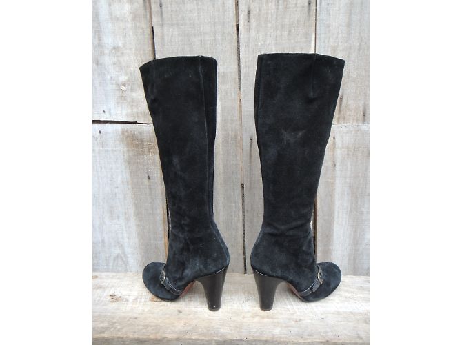 Bottes Chie Mihara en daim noir 38 - vue 8
