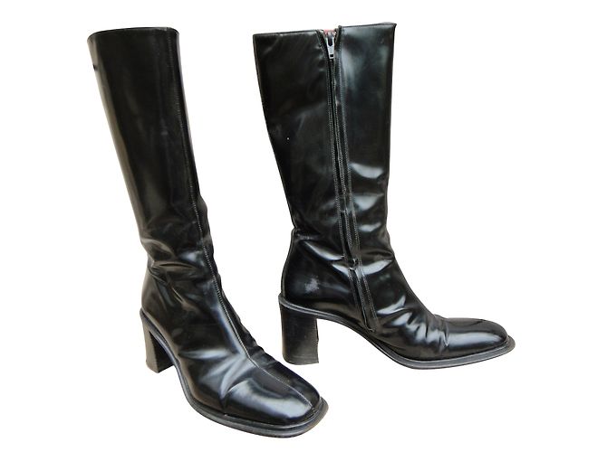 Botas Free Lance de piel barnizada negra Negro - vista 2