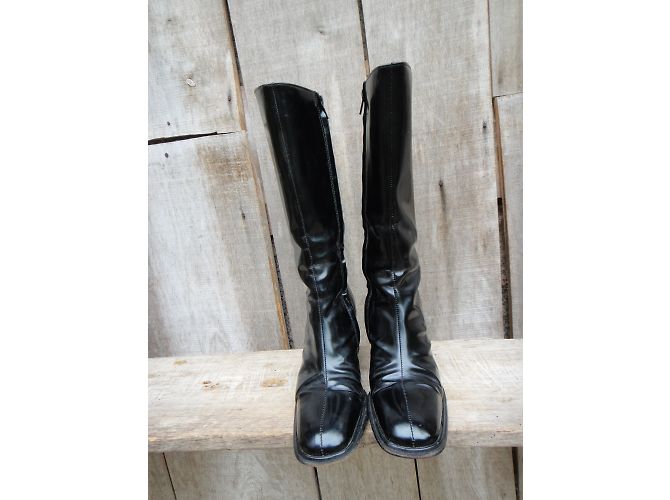 Botas Free Lance de piel barnizada negra Negro - vista 6