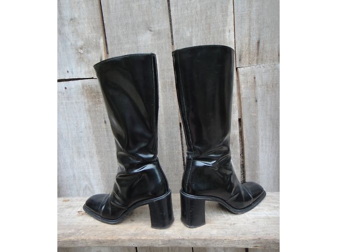 Botas Free Lance de piel barnizada negra Negro - vista 7