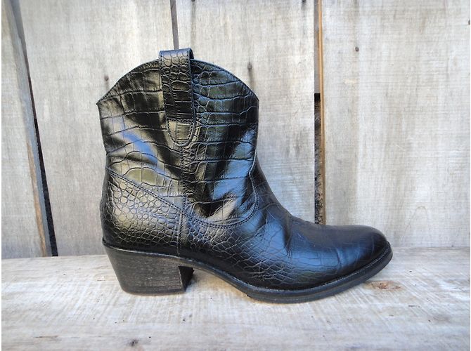 Stivaletti Ann Tuil in pelle nera Nero - vista 4