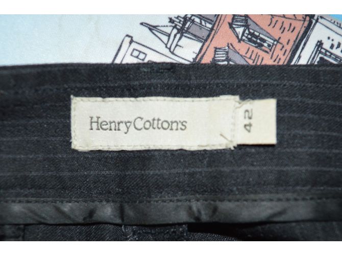 Henry Cotton's Wollmischung Hose Grau Schwarz - Ansicht 6