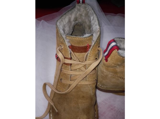 Botas Pepe Jeans de camurça e pele de cervo Caramel Caramelo - vista 3