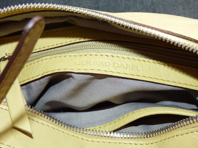 Pochette Candle in pelle gialla Gerard Darel Giallo - vista 12