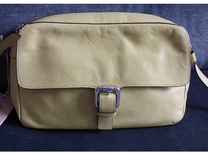 Pochette Candle in pelle gialla Gerard Darel Giallo - vista 7