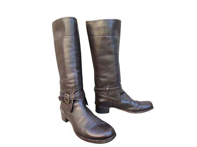 Prada Lederstiefel Braun - Ansicht 2