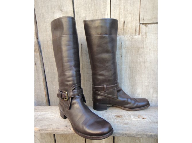 Prada Lederstiefel Braun - Ansicht 5