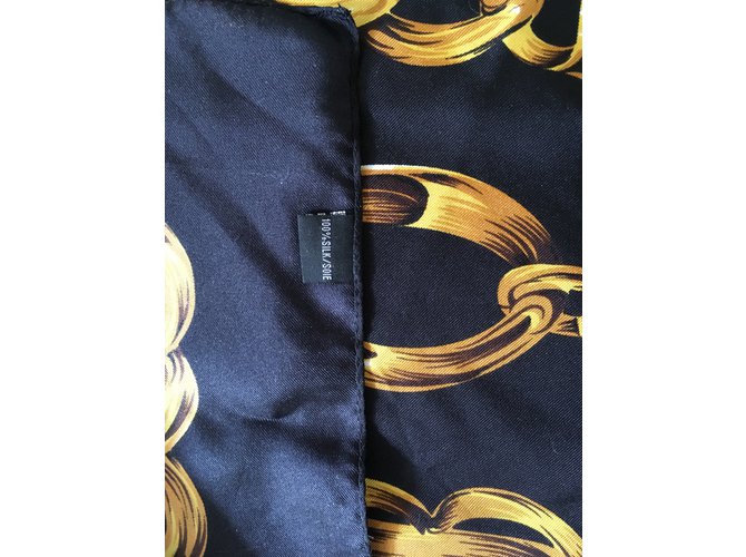Chanel Bufanda de rue cambon Negro Dorado - vista 6