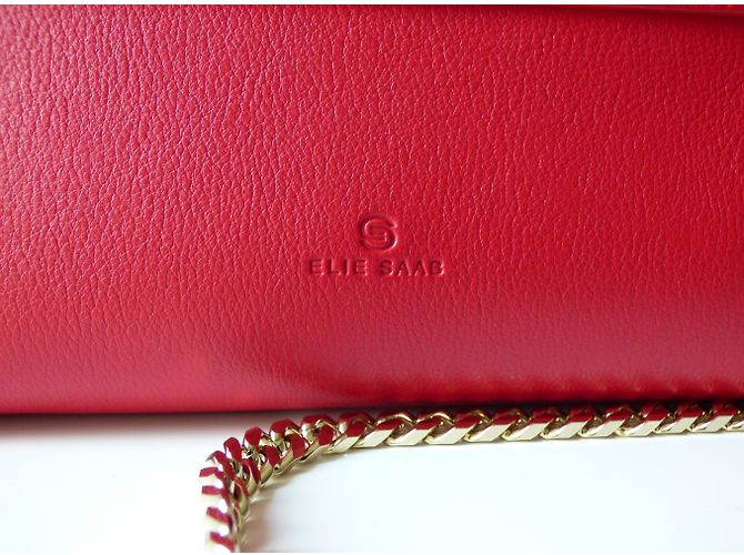 Bolso bandolera mini Elie Saab rojo piel Roja - vista 13