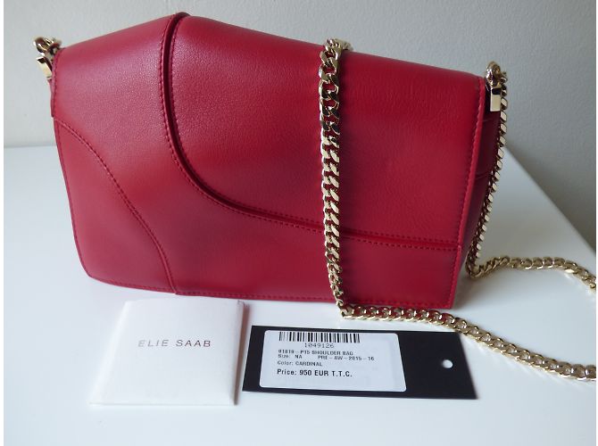 Bolso bandolera mini Elie Saab rojo piel Roja - vista 22