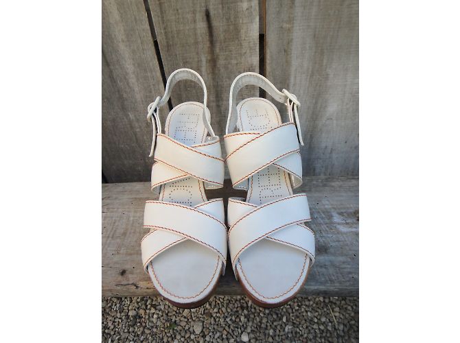 Sandali Free Lance Farrah 7 Sandalstitc in pelle Eggshell Bianco sporco - vista 3