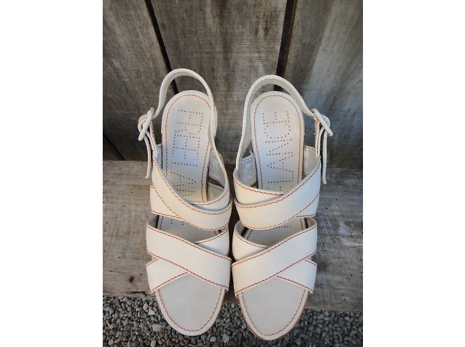 Sandali Free Lance Farrah 7 Sandalstitc in pelle Eggshell Bianco sporco - vista 4