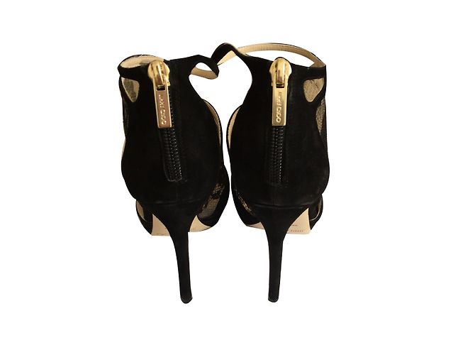 Sandali Jimmy Choo Lace in pelle nera 36.5 - vista 2