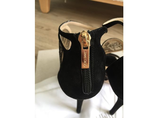 Sandali Jimmy Choo Lace in pelle nera 36.5 - vista 6