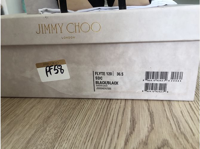 Sandali Jimmy Choo Lace in pelle nera 36.5 - vista 9