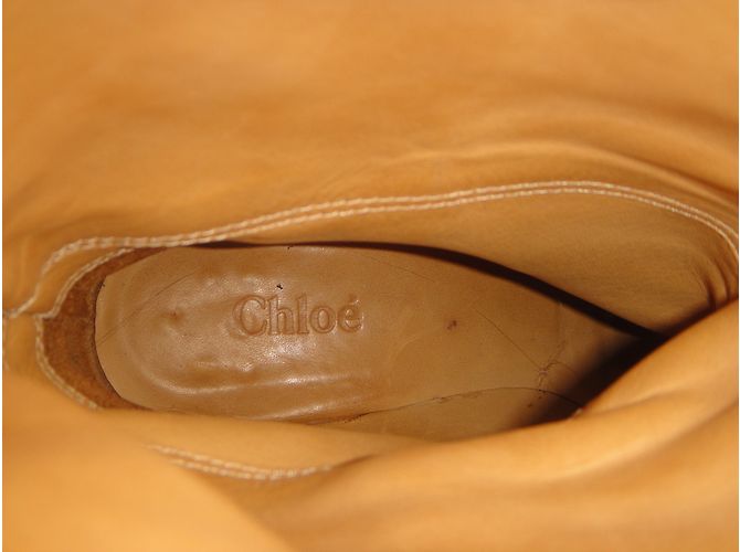 Botines Chloé de piel gris - vista 3