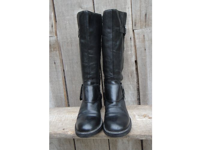 Stivali biker Ash in pelle nera Nero - vista 5