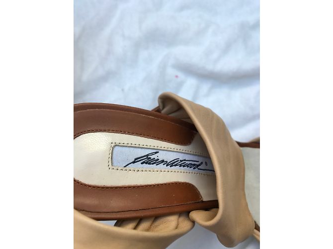 Sandali Brian Atwood in pelle beige 37,5 - vista 10