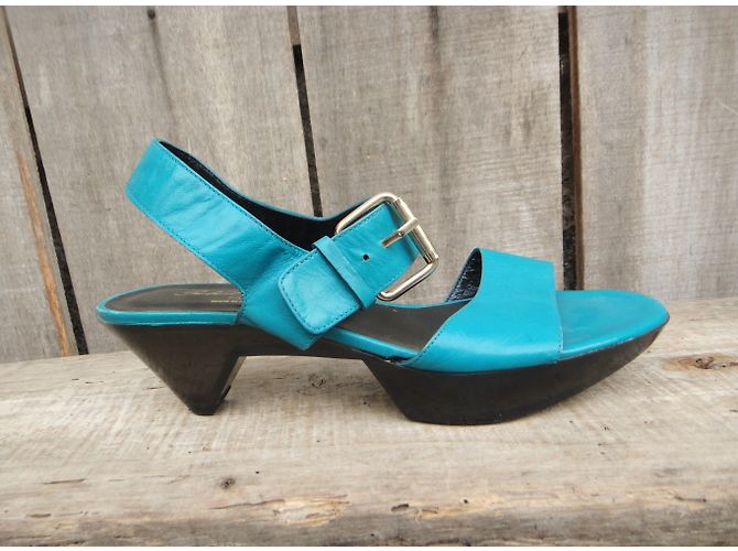 Sandali Robert Clergerie in pelle blu - vista 3