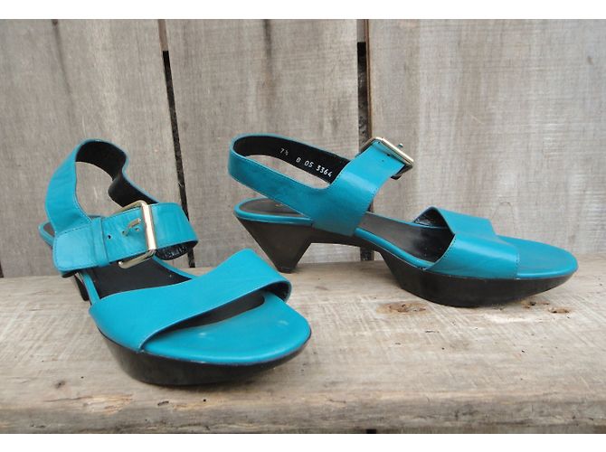 Sandali Robert Clergerie in pelle blu - vista 4